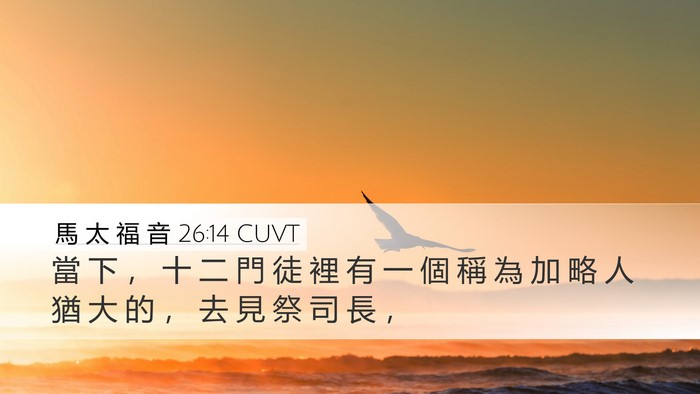馬 太 福 音 26:14 CUVT Bible Verse Image