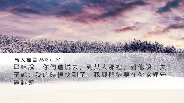 馬 太 福 音 26:18 CUVT Bible Verse Image