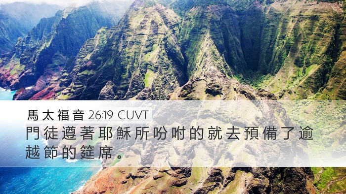 馬 太 福 音 26:19 CUVT Bible Verse Image