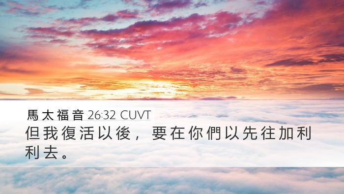 馬 太 福 音 26:32 CUVT Desktop Wallpaper - 但 我 復 活 以 後 ， 要 在 你 們 以 - Desktop Bible Verse Wallpaper