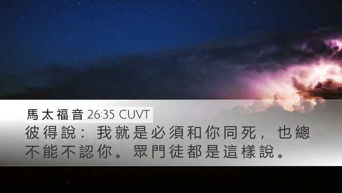 馬 太 福 音 26:35 CUVT Bible Verse Image