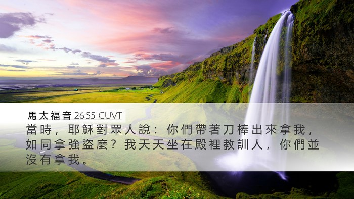 馬 太 福 音 26:55 CUVT Bible Verse Image