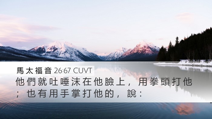 馬 太 福 音 26:67 CUVT Bible Verse Image