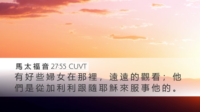 馬 太 福 音 27:55 CUVT Bible Verse Image