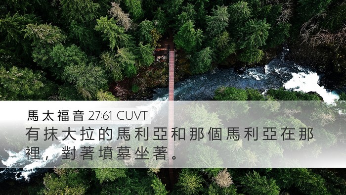 馬 太 福 音 27:61 CUVT Bible Verse Image