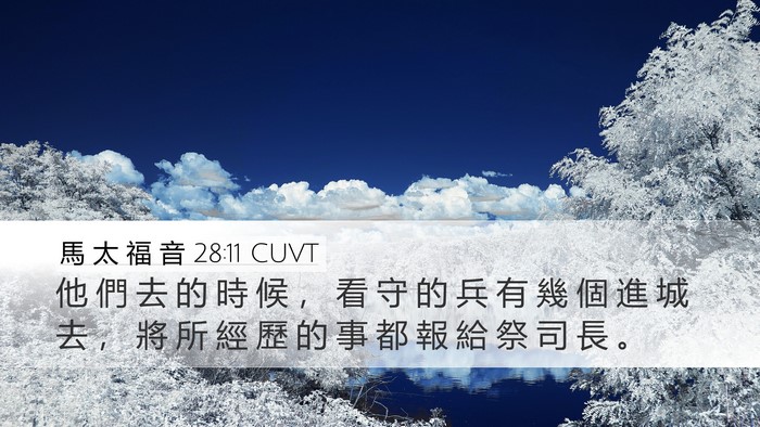 馬 太 福 音 28:11 CUVT Bible Verse Image