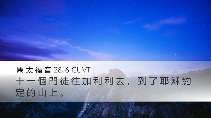 馬 太 福 音 28:16 CUVT Bible Verse Image