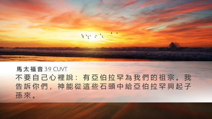 馬 太 福 音 3:9 CUVT Bible Verse Image
