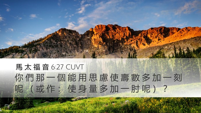 馬 太 福 音 6:27 CUVT Bible Verse Image