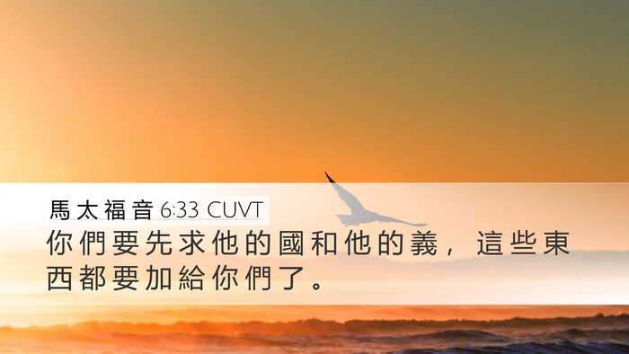 馬 太 福 音 6:33 CUVT Bible Verse Image