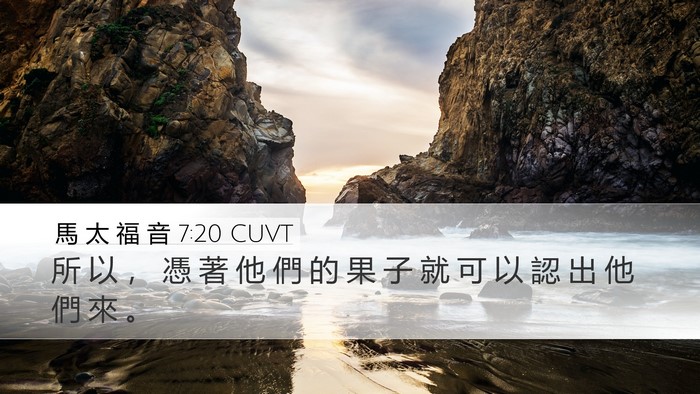馬 太 福 音 7:20 CUVT Bible Verse Image