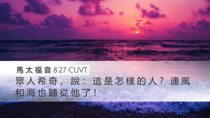 馬 太 福 音 8:27 CUVT Bible Verse Image