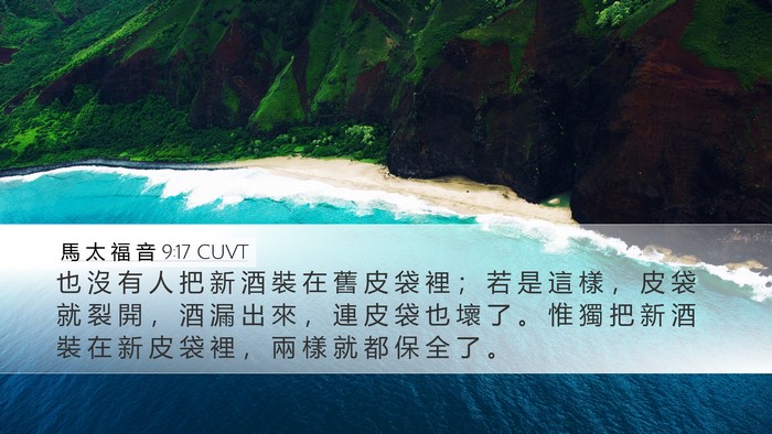 馬 太 福 音 9:17 CUVT Desktop Wallpaper - 也 沒 有 人 把 新 酒 裝 在 舊 皮 袋 - Desktop Bible Verse Wallpaper