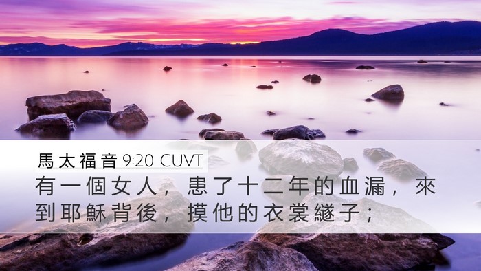 馬 太 福 音 9:20 CUVT Bible Verse Image