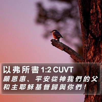 以 弗 所 書 1:2 CUVT Bible Verse Image
