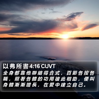 以 弗 所 書 4:16 CUVT Bible Verse Image