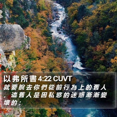 以 弗 所 書 4:22 CUVT Bible Verse Image