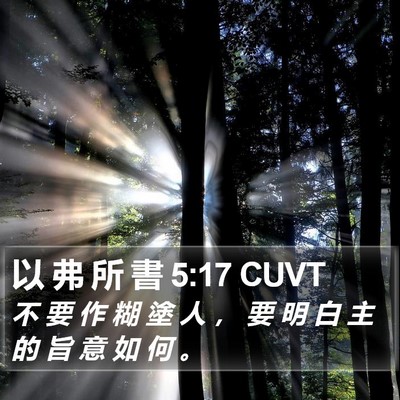 以 弗 所 書 5:17 CUVT Bible Verse Image