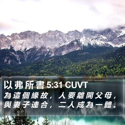 以 弗 所 書 5:31 CUVT Bible Verse Image