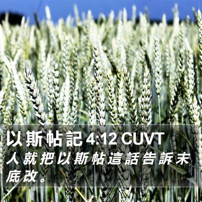 以 斯 帖 記 4:12 CUVT Bible Verse Image