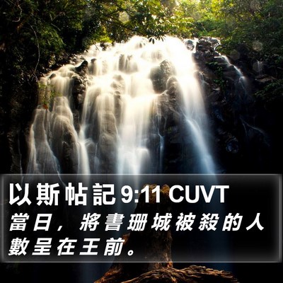 以 斯 帖 記 9:11 CUVT Bible Verse Image
