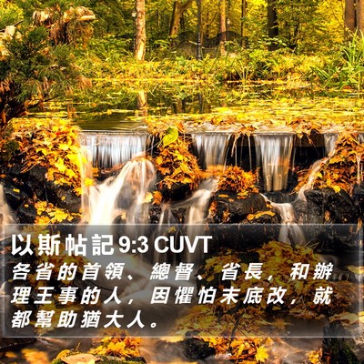 以 斯 帖 記 9:3 CUVT Bible Verse Image