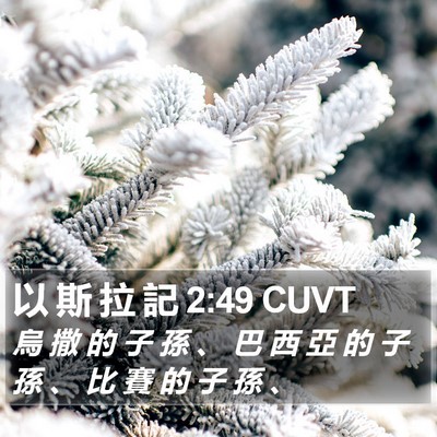 以 斯 拉 記 2:49 CUVT Bible Verse Image