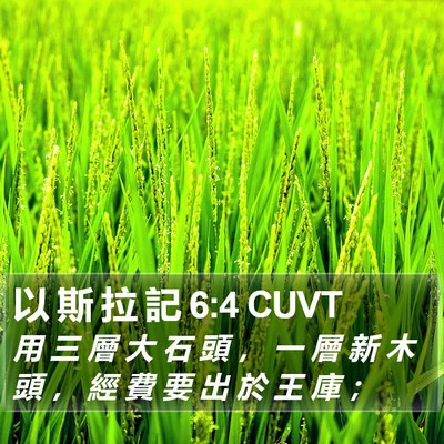 以 斯 拉 記 6:4 CUVT Bible Verse Image
