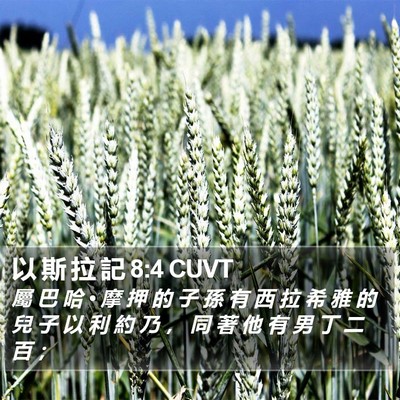 以 斯 拉 記 8:4 CUVT Bible Verse Image