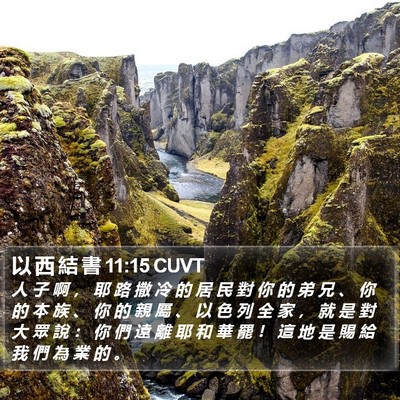 以 西 結 書 11:15 CUVT Bible Verse Image