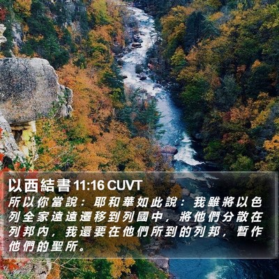 以 西 結 書 11:16 CUVT Bible Verse Image