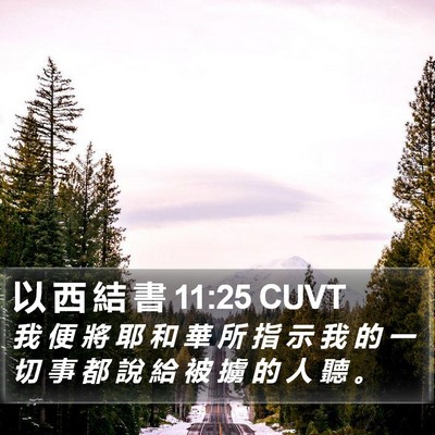 以 西 結 書 11:25 CUVT Bible Verse Image