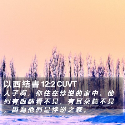 以 西 結 書 12:2 CUVT Bible Verse Image