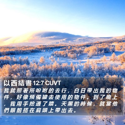 以 西 結 書 12:7 CUVT Bible Verse Image
