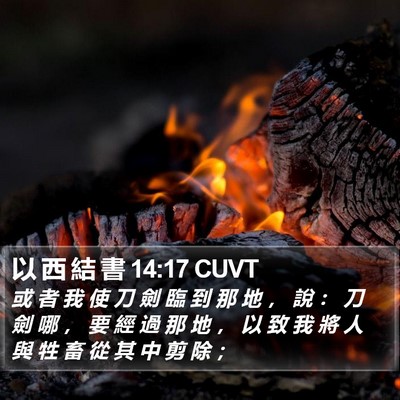 以 西 結 書 14:17 CUVT Bible Verse Image