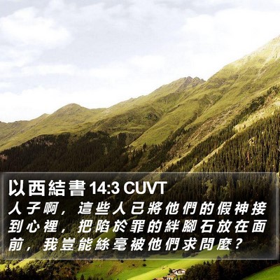以 西 結 書 14:3 CUVT Bible Verse Image