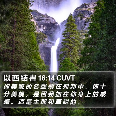 以 西 結 書 16:14 CUVT Bible Verse Image