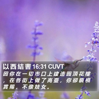 以 西 結 書 16:31 CUVT Bible Verse Image