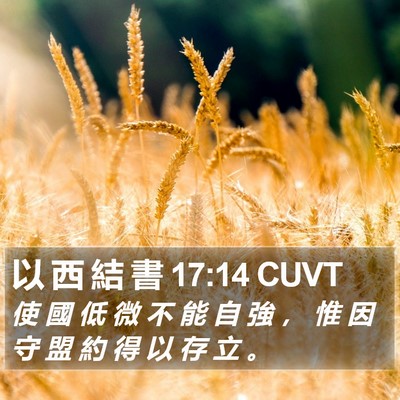 以 西 結 書 17:14 CUVT Bible Verse Image