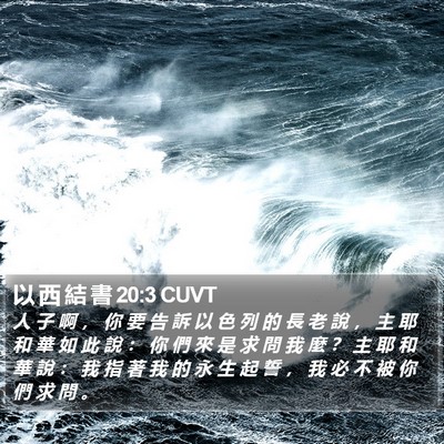 以 西 結 書 20:3 CUVT Bible Verse Image