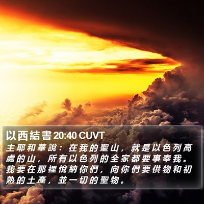 以 西 結 書 20:40 CUVT Bible Verse Image