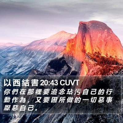以 西 結 書 20:43 CUVT Bible Verse Image