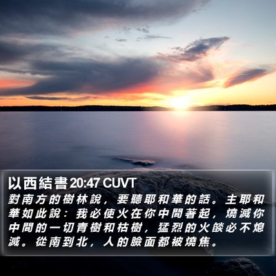 以 西 結 書 20:47 CUVT Bible Verse Image