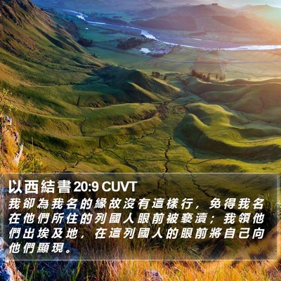以 西 結 書 20:9 CUVT Bible Verse Image