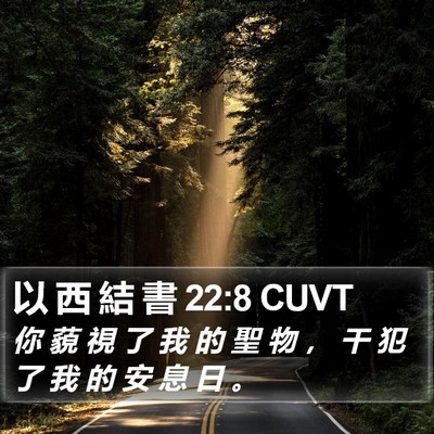 以 西 結 書 22:8 CUVT Bible Verse Image