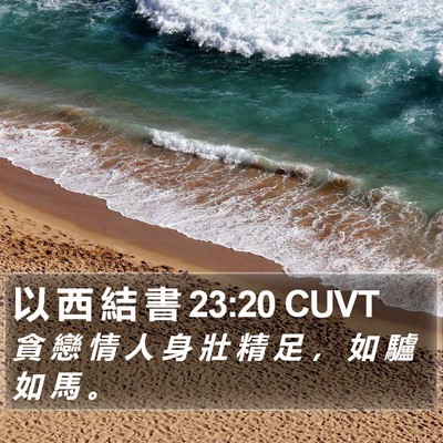 以 西 結 書 23:20 CUVT Bible Verse Image