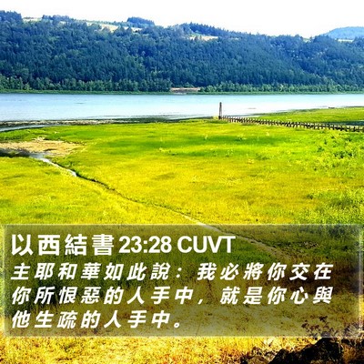 以 西 結 書 23:28 CUVT Bible Verse Image