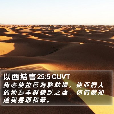 以 西 結 書 25:5 CUVT Bible Verse Image