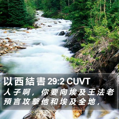 以 西 結 書 29:2 CUVT Bible Verse Image