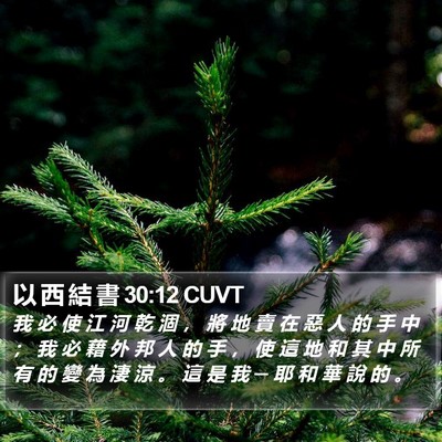 以 西 結 書 30:12 CUVT Bible Verse Image